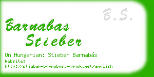 barnabas stieber business card